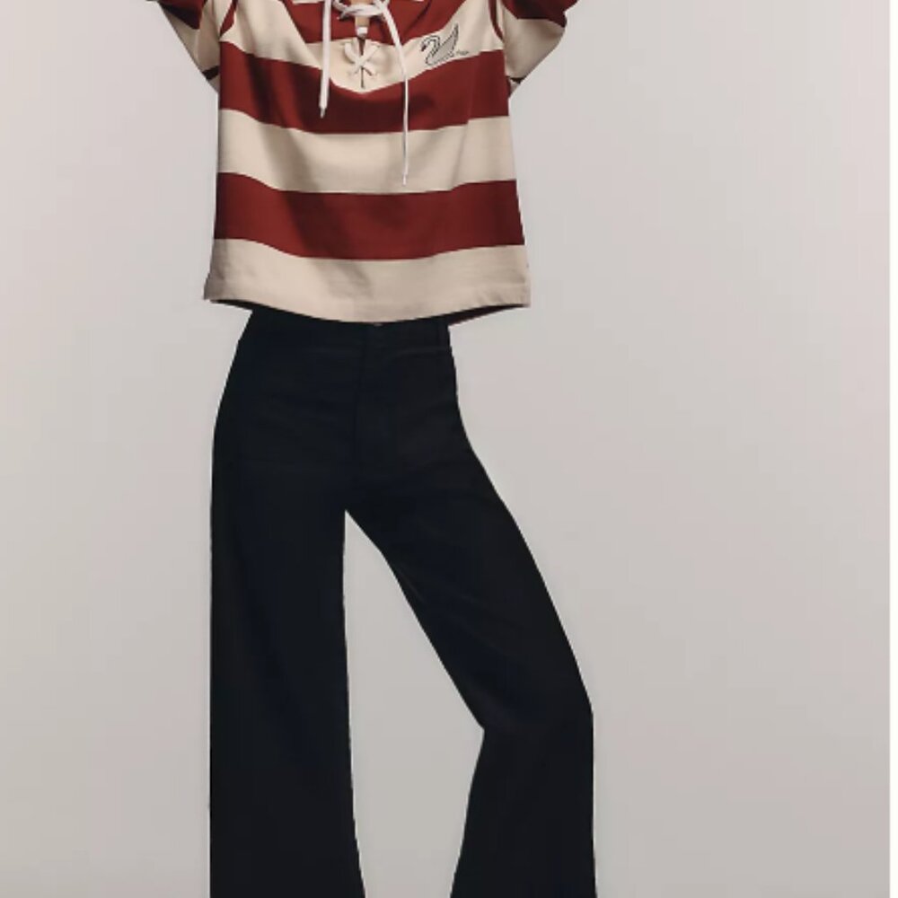 The Colette Cropped Wide-Leg Pant by Maeve in: Magic Fabric